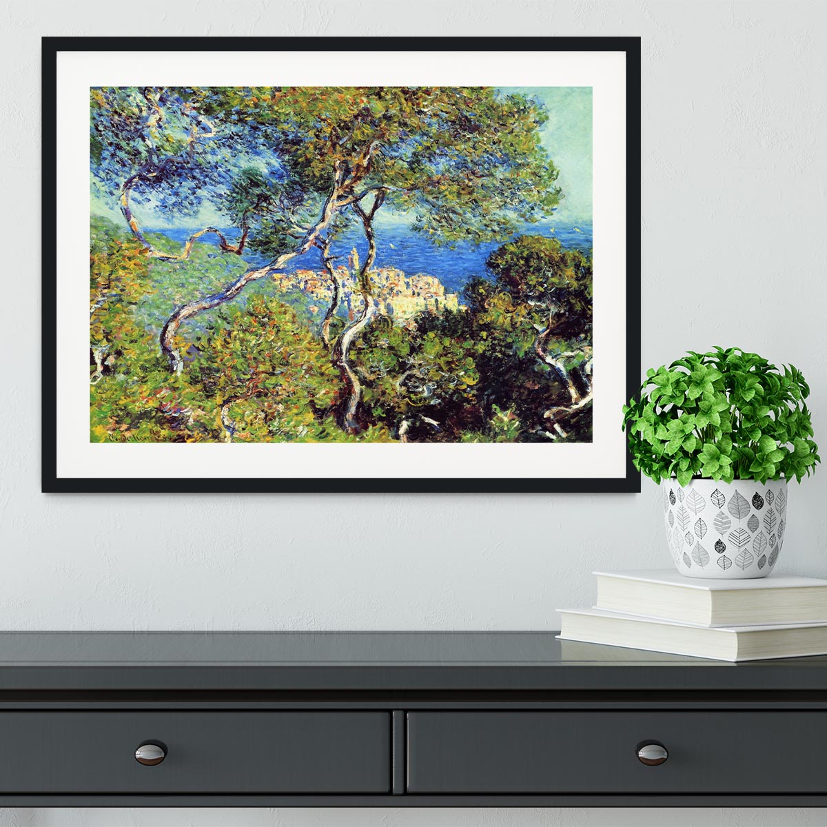 Bordighera by Monet Framed Print - Canvas Art Rocks - 1