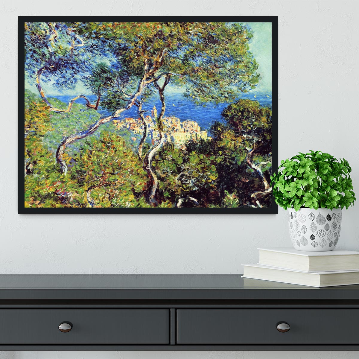 Bordighera by Monet Framed Print - Canvas Art Rocks - 2