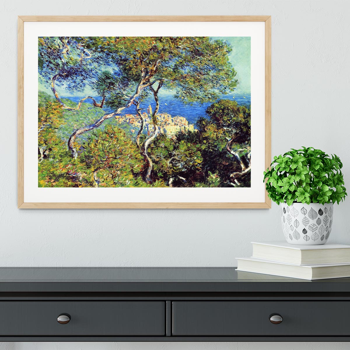 Bordighera by Monet Framed Print - Canvas Art Rocks - 3