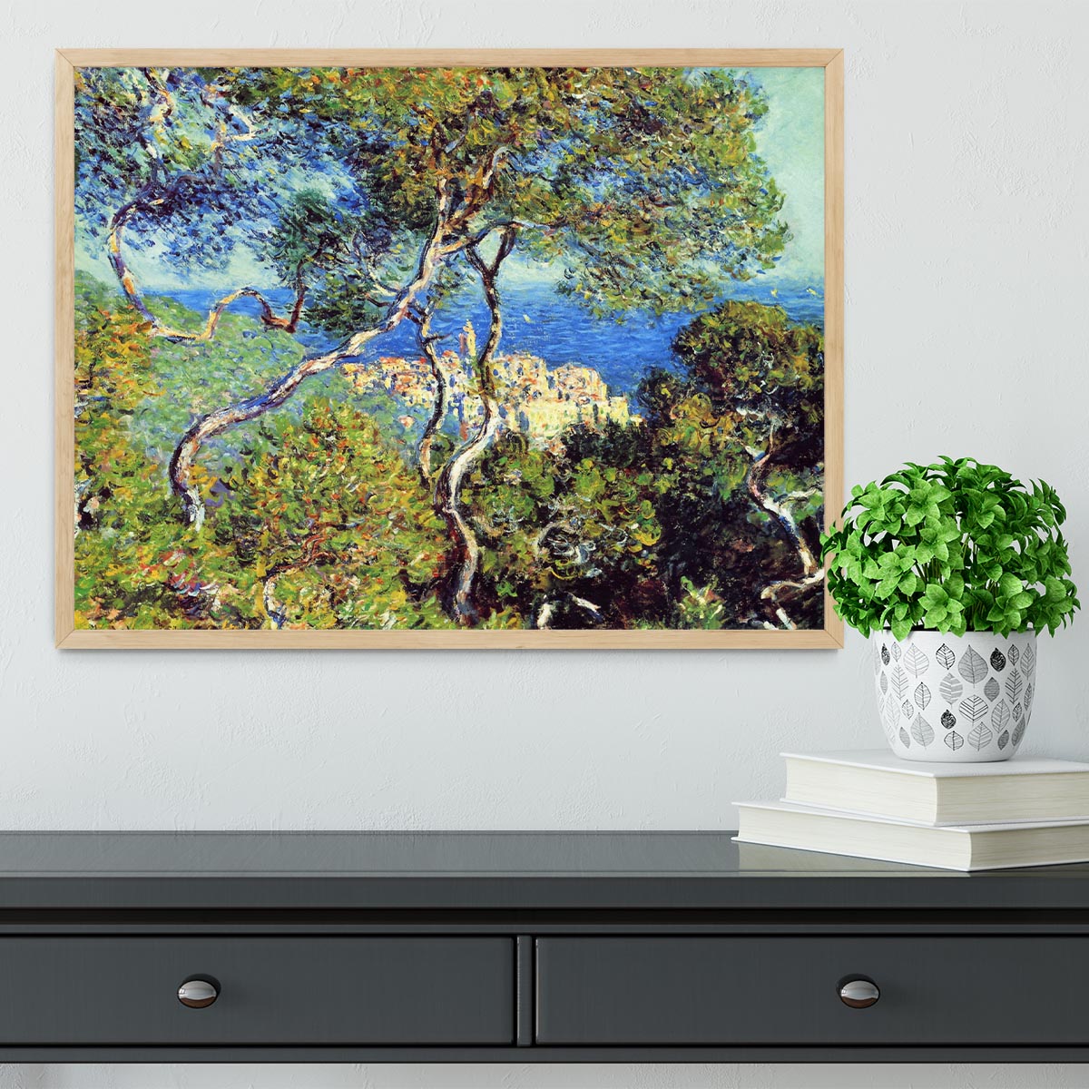 Bordighera by Monet Framed Print - Canvas Art Rocks - 4