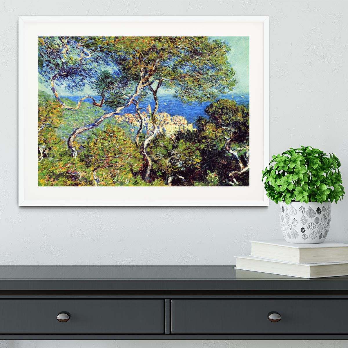 Bordighera by Monet Framed Print - Canvas Art Rocks - 5