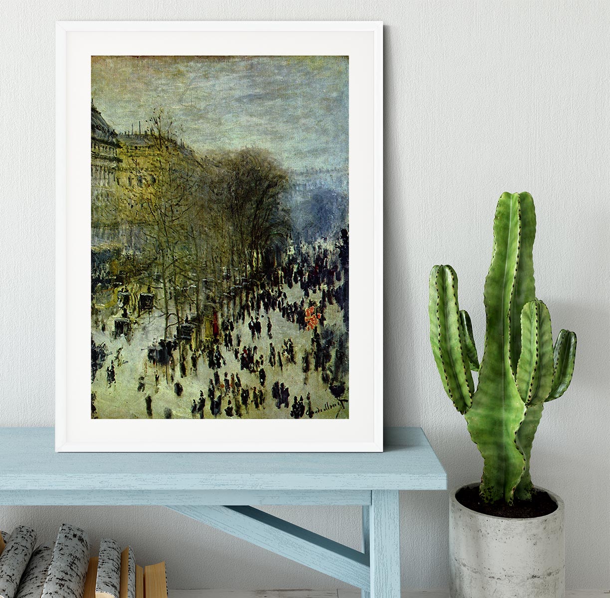 Boulevard of Capucines by Monet Framed Print - Canvas Art Rocks - 5
