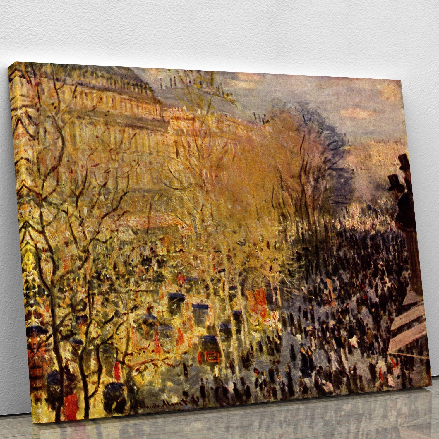 Boulevard of Capucines in Paris by Monet Canvas Print or Poster - Canvas Art Rocks - 1