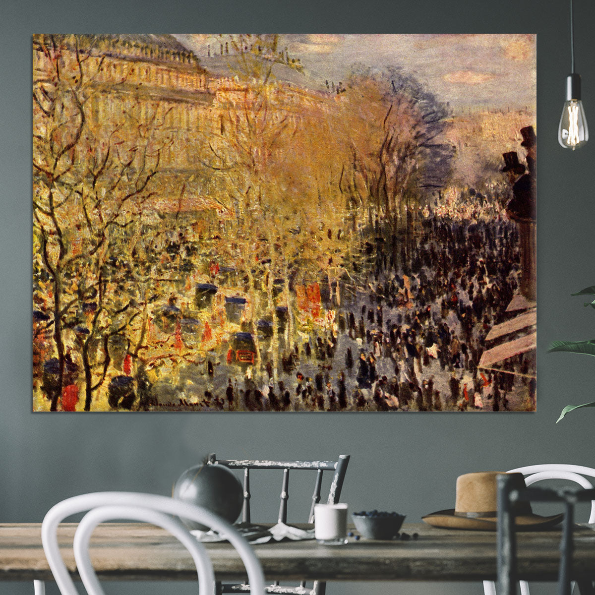 Boulevard of Capucines in Paris by Monet Canvas Print or Poster - Canvas Art Rocks - 3