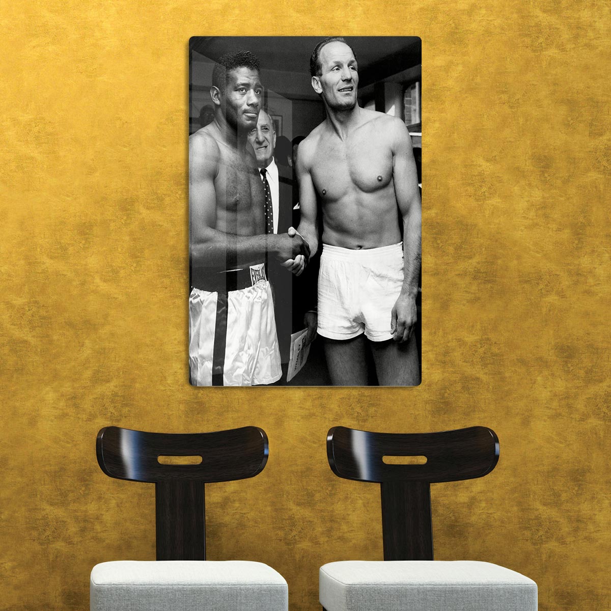 Boxers Floyd Patterson and Henry Cooper HD Metal Print