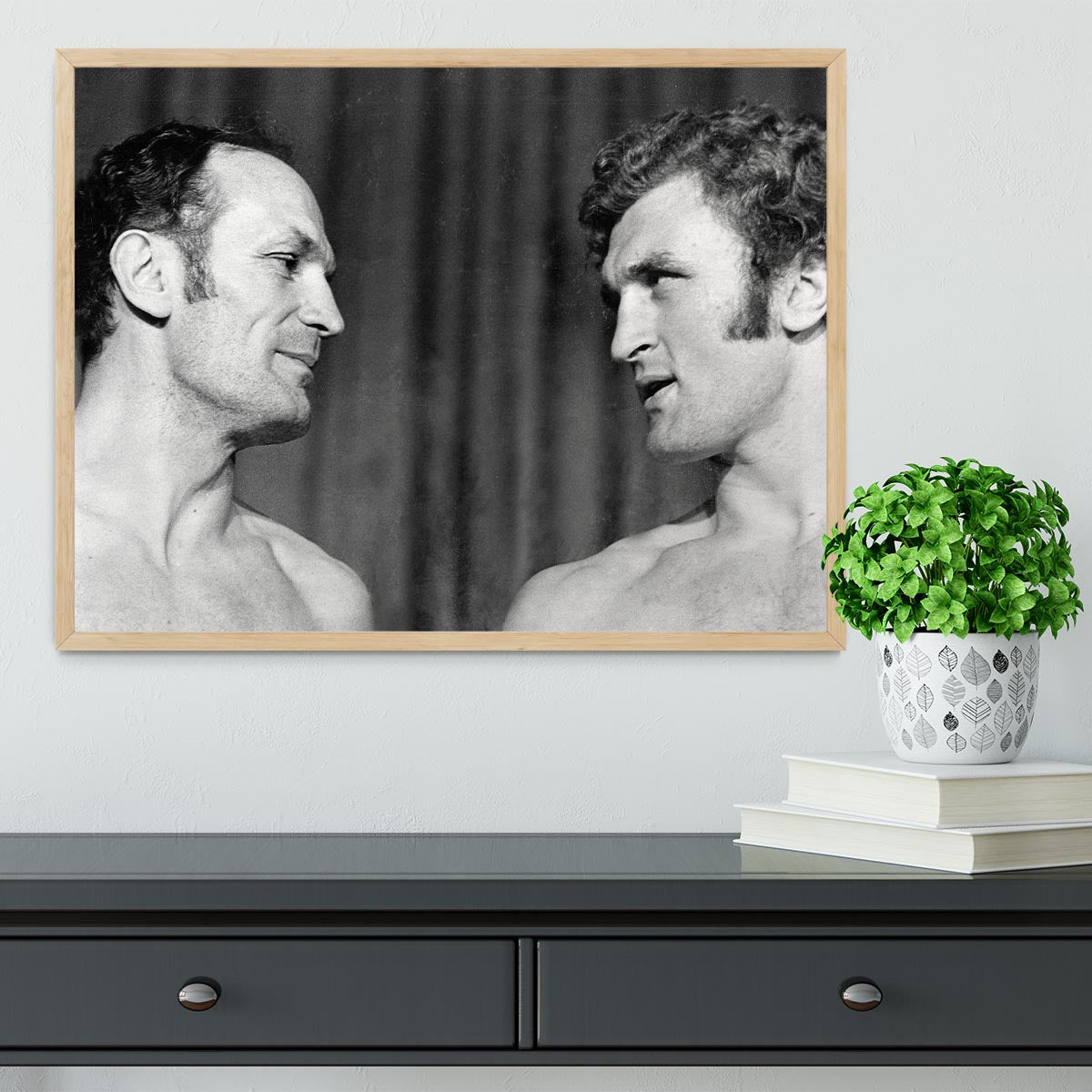 Boxers Henry Cooper and Joe Bugner Framed Print - Canvas Art Rocks - 4