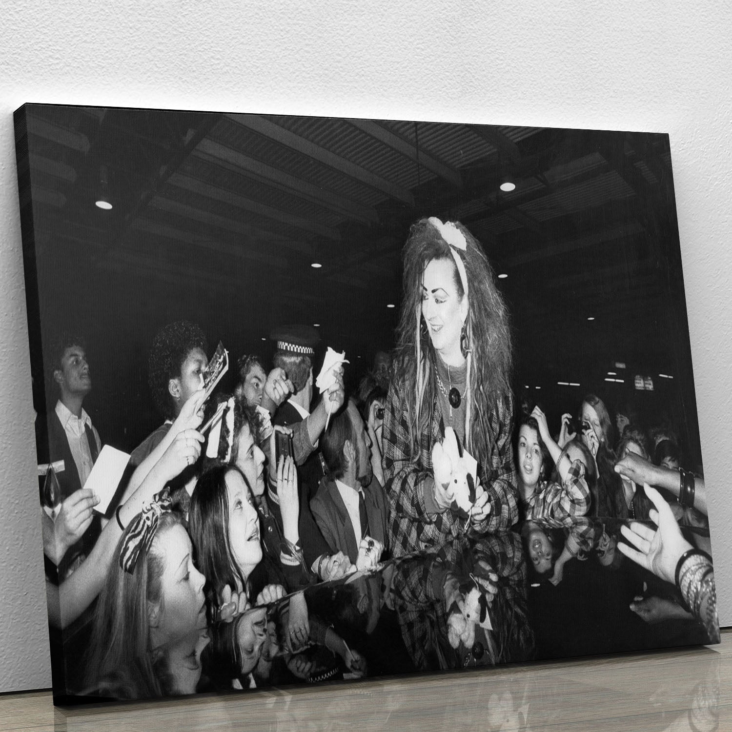 Boy George mobbed by fans Canvas Print or Poster - Canvas Art Rocks - 1