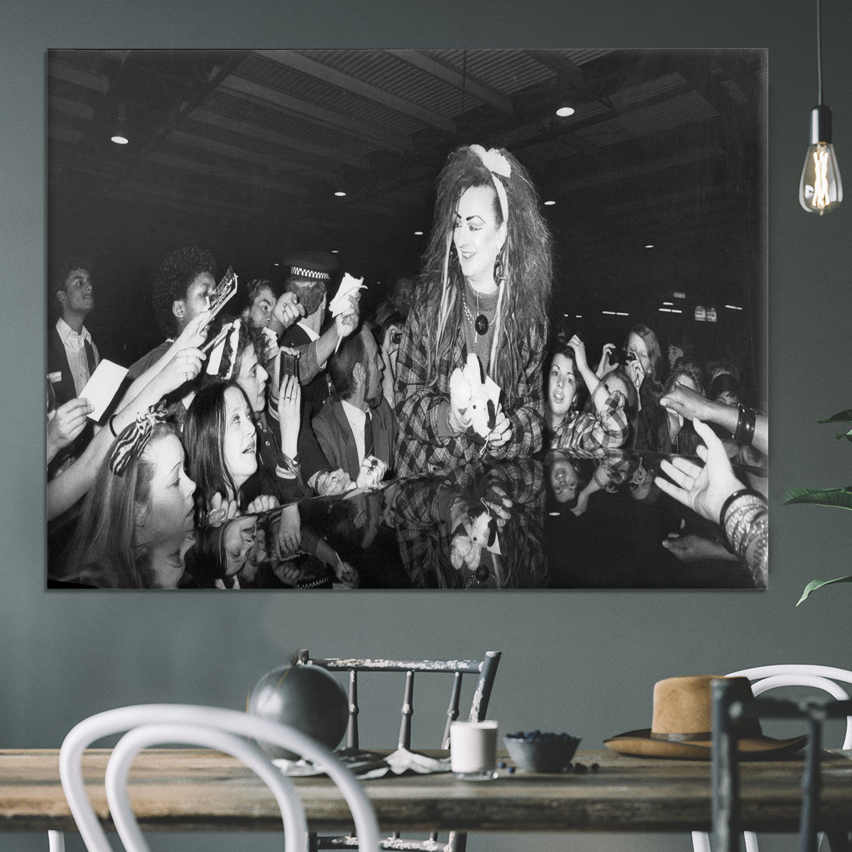 Boy George mobbed by fans Canvas Print or Poster - Canvas Art Rocks - 3