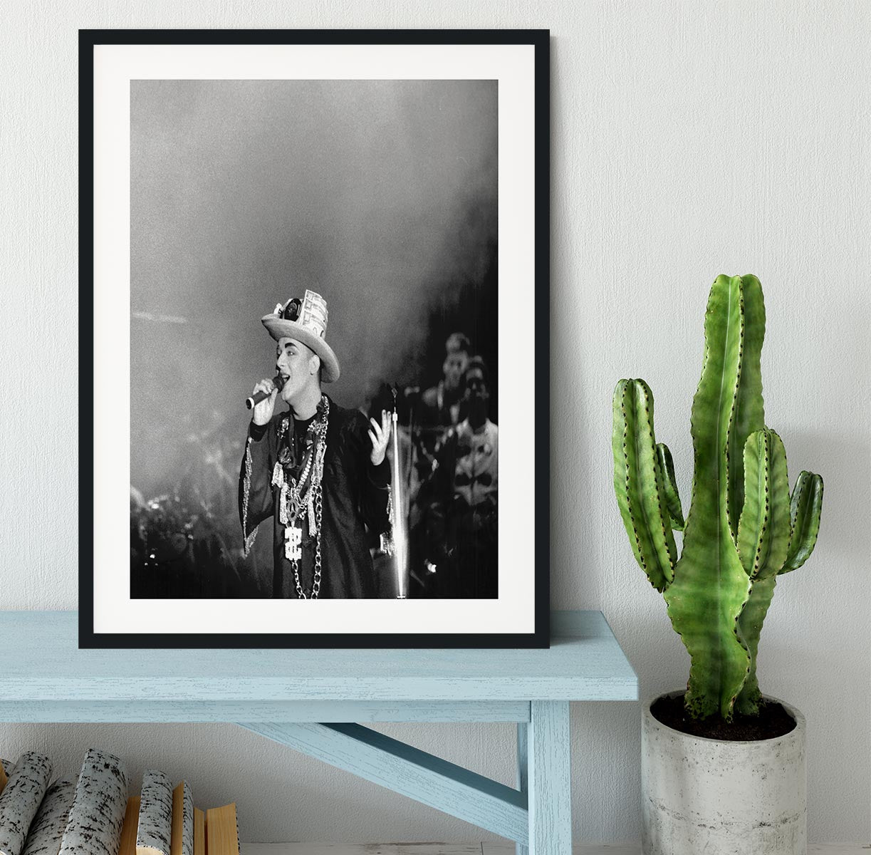 Boy George on stage Framed Print - Canvas Art Rocks - 1