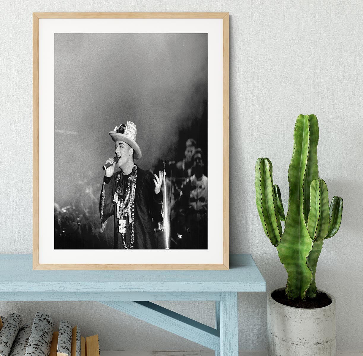 Boy George on stage Framed Print - Canvas Art Rocks - 3