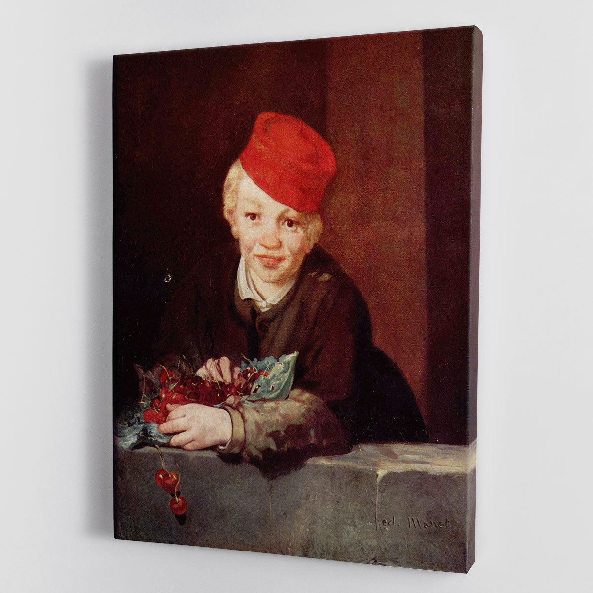 Boy with the cherries by Manet Canvas Print or Poster - Canvas Art Rocks - 1