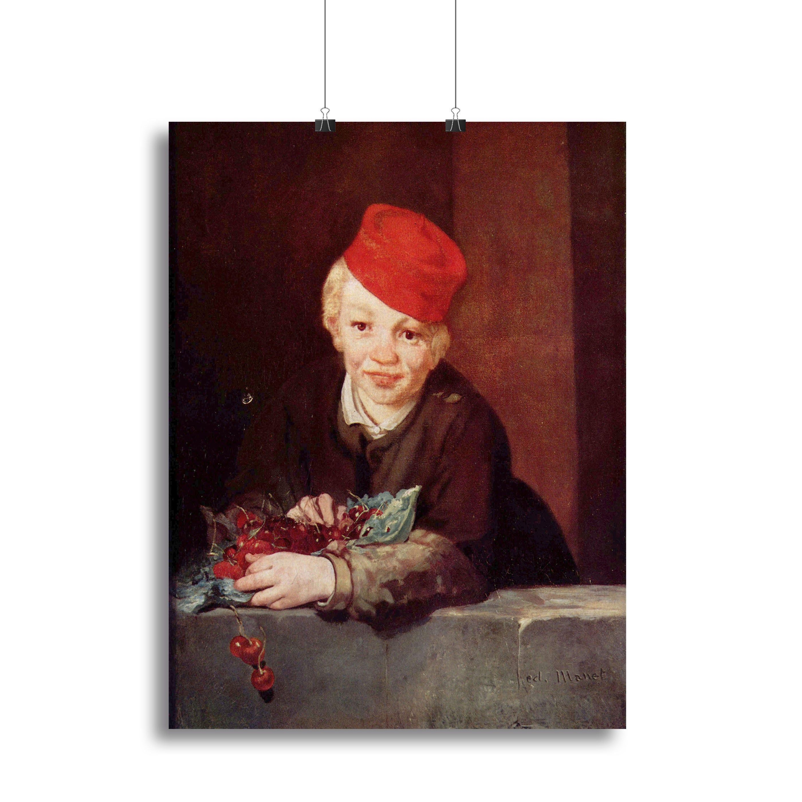 Boy with the cherries by Manet Canvas Print or Poster - Canvas Art Rocks - 2