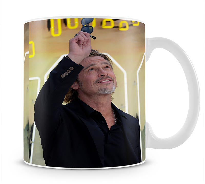 Brad Pitt Once Upon A Time In Hollywood Premiere UK Mug - Canvas Art Rocks - 1