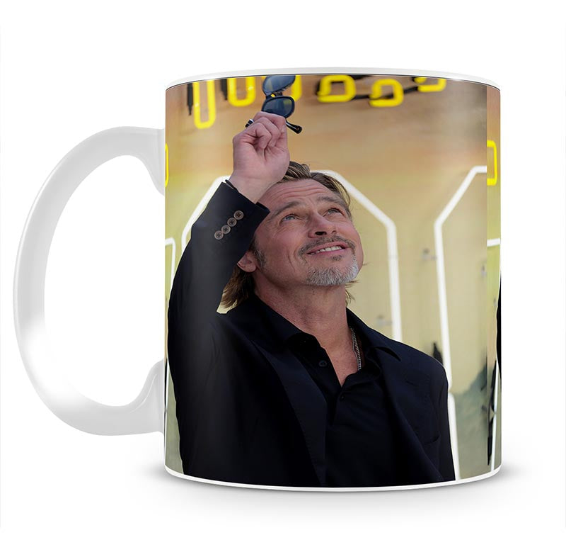 Brad Pitt Once Upon A Time In Hollywood Premiere UK Mug - Canvas Art Rocks - 1