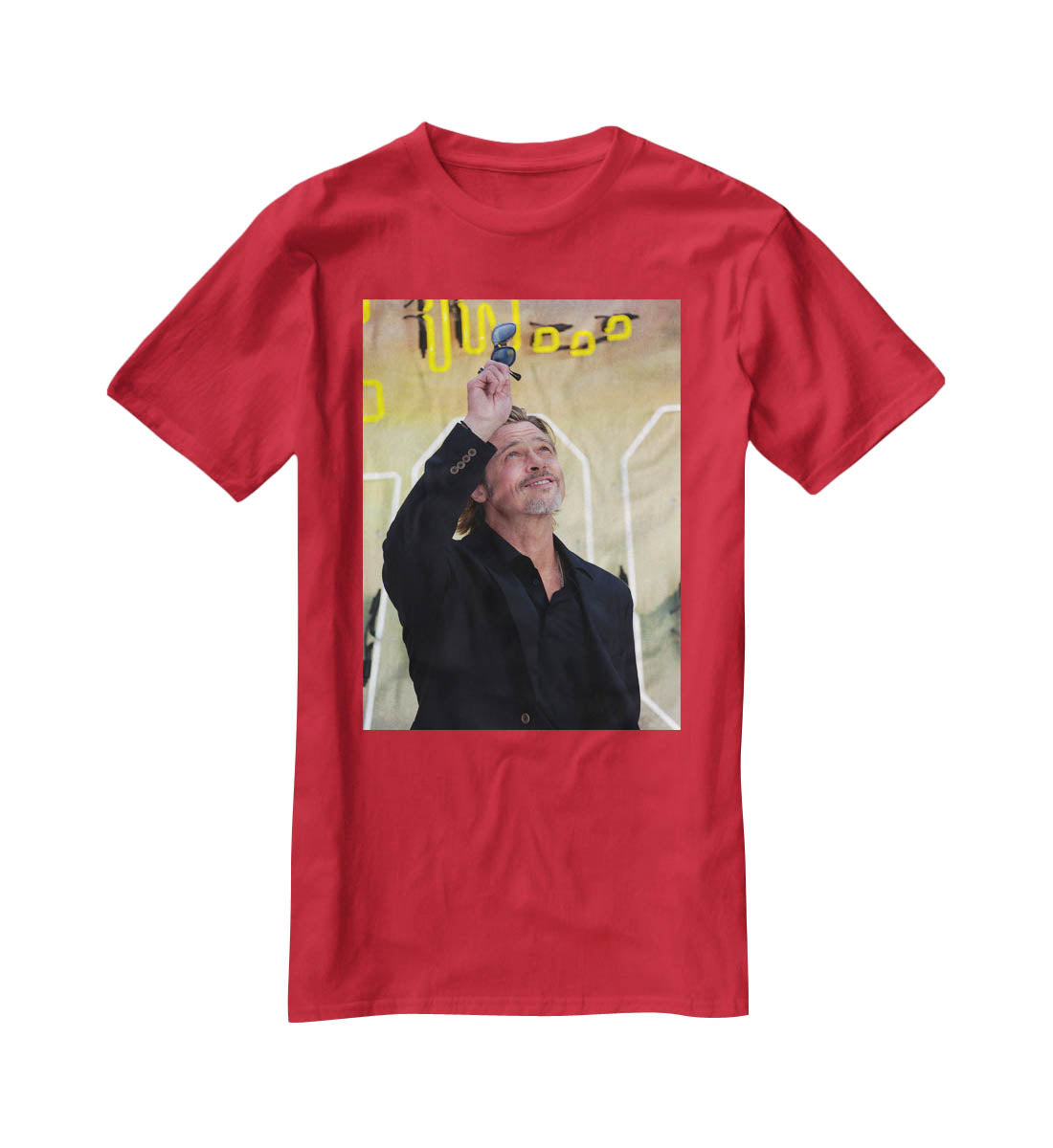 Brad Pitt Once Upon A Time In Hollywood Premiere UK T-Shirt - Canvas Art Rocks - 4