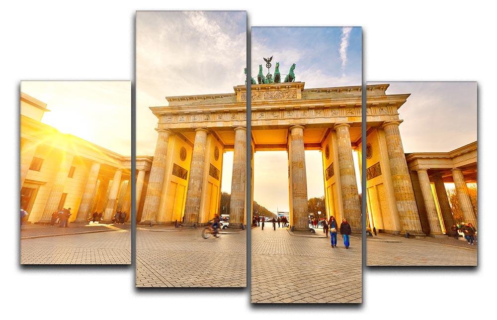 Brandenburg gate at sunset 4 Split Panel Canvas  - Canvas Art Rocks - 1