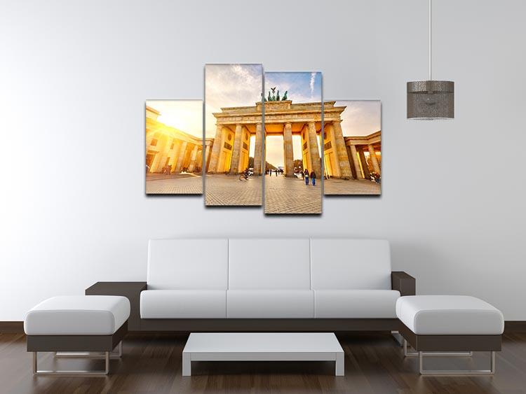 Brandenburg gate at sunset 4 Split Panel Canvas  - Canvas Art Rocks - 3