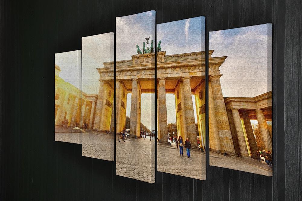 Brandenburg gate at sunset 5 Split Panel Canvas  - Canvas Art Rocks - 2