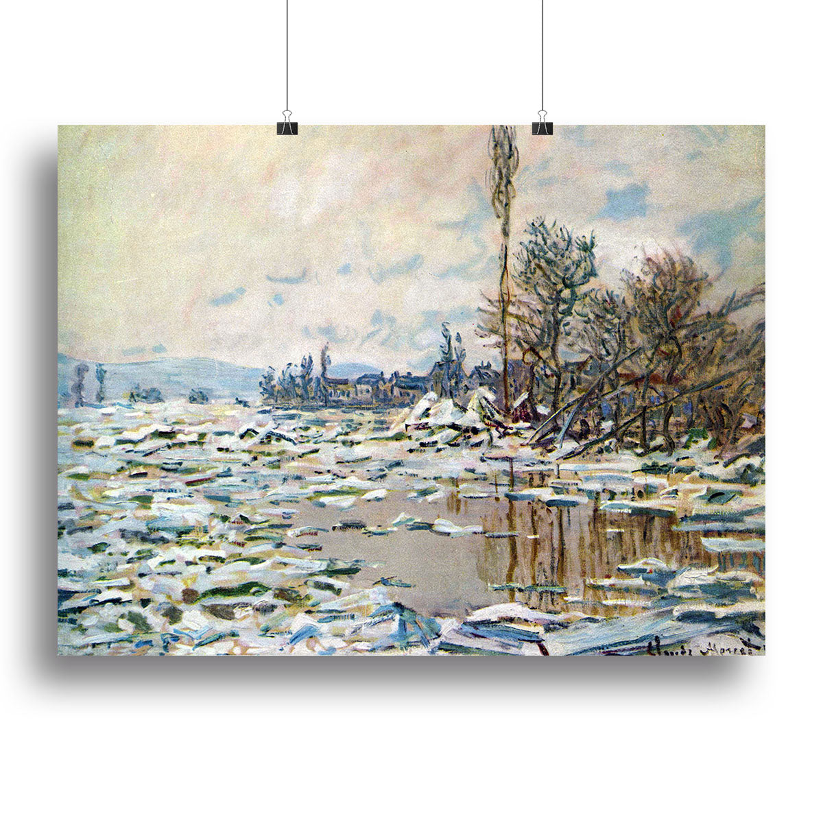 Break Up of Ice by Monet Canvas Print or Poster - Canvas Art Rocks - 2