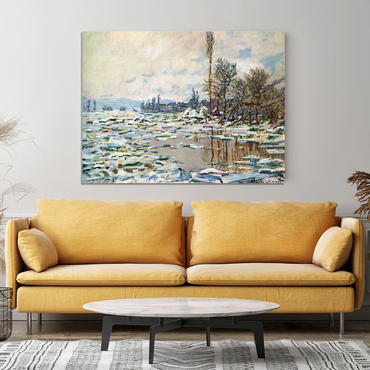 Break Up of Ice by Monet Canvas Print or Poster - Canvas Art Rocks - 4