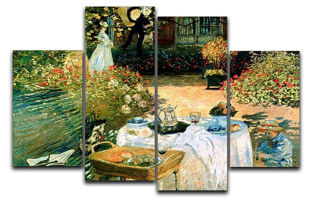 Breakfast by Monet 4 Split Panel Canvas  - Canvas Art Rocks - 1