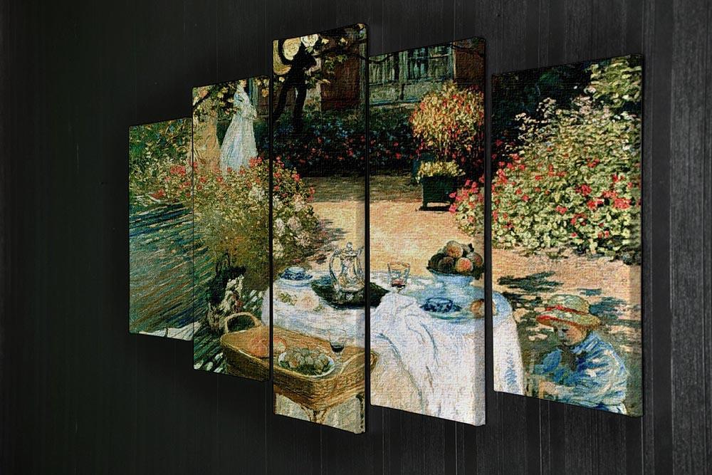 Breakfast by Monet 5 Split Panel Canvas - Canvas Art Rocks - 2