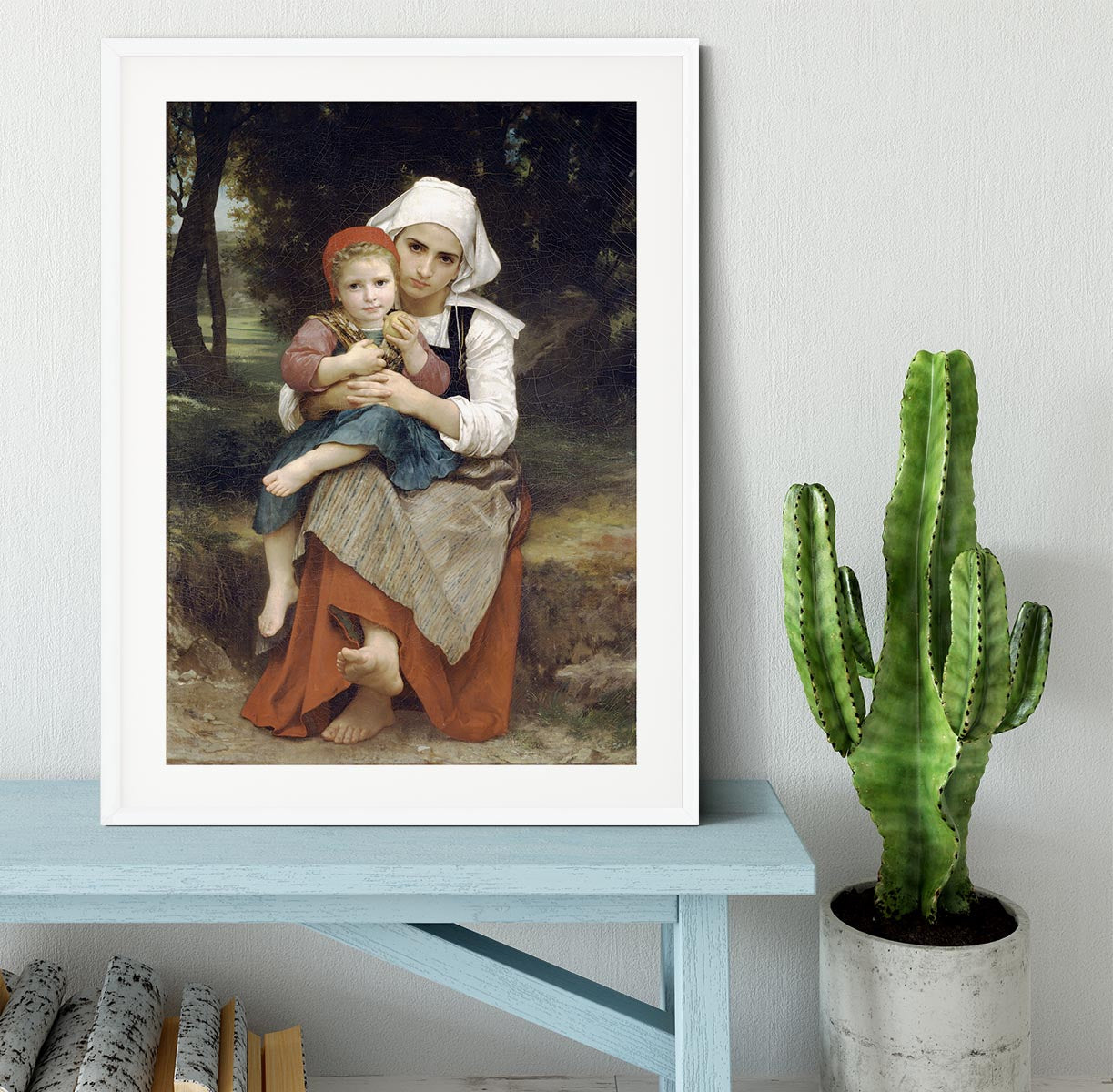 Breton Brother and Sister By Bouguereau Framed Print - Canvas Art Rocks - 5