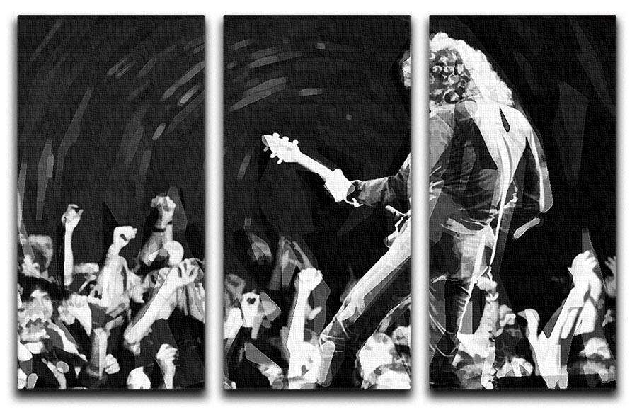 Brian May of Queen Pop Art 3 Split Panel Canvas Print - Canvas Art Rocks - 1