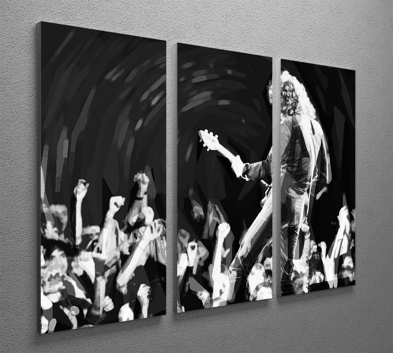 Brian May of Queen Pop Art 3 Split Panel Canvas Print - Canvas Art Rocks - 2