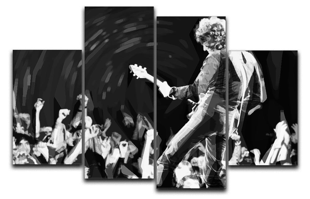 Brian May of Queen Pop Art 4 Split Panel Canvas  - Canvas Art Rocks - 1
