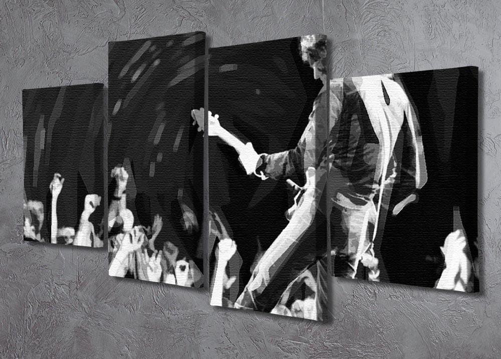 Brian May of Queen Pop Art 4 Split Panel Canvas - Canvas Art Rocks - 2
