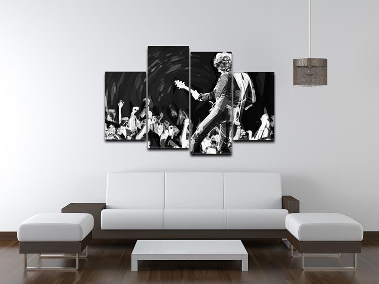 Brian May of Queen Pop Art 4 Split Panel Canvas - Canvas Art Rocks - 3
