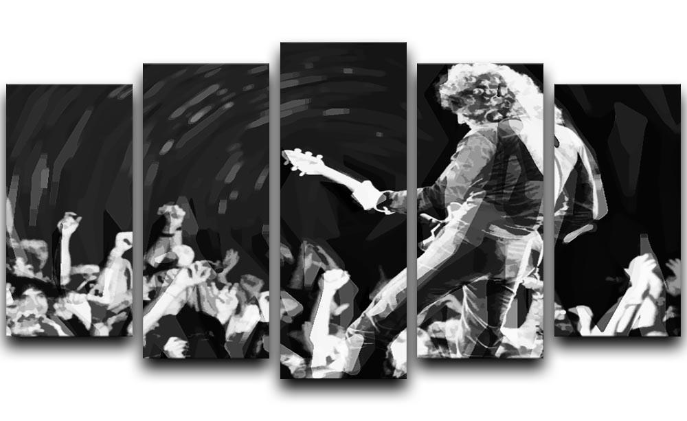 Brian May of Queen Pop Art 5 Split Panel Canvas  - Canvas Art Rocks - 1