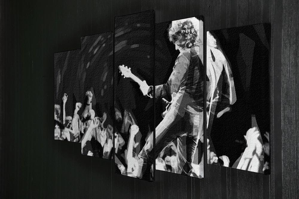 Brian May of Queen Pop Art 5 Split Panel Canvas - Canvas Art Rocks - 2