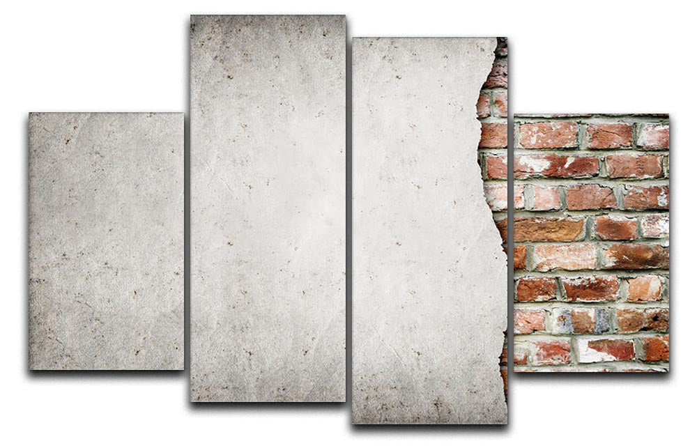 Brick 4 Split Panel Canvas - Canvas Art Rocks - 1