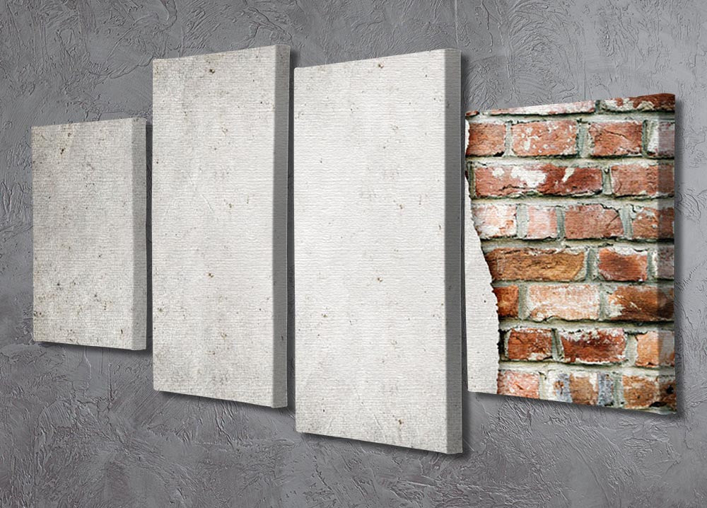 Brick 4 Split Panel Canvas - Canvas Art Rocks - 2
