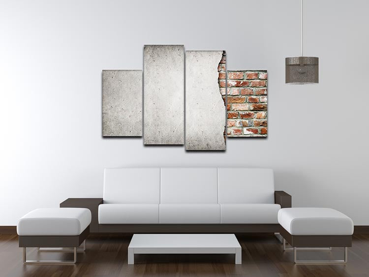 Brick 4 Split Panel Canvas - Canvas Art Rocks - 3