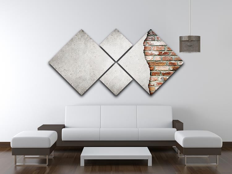 Brick 4 Square Multi Panel Canvas - Canvas Art Rocks - 3
