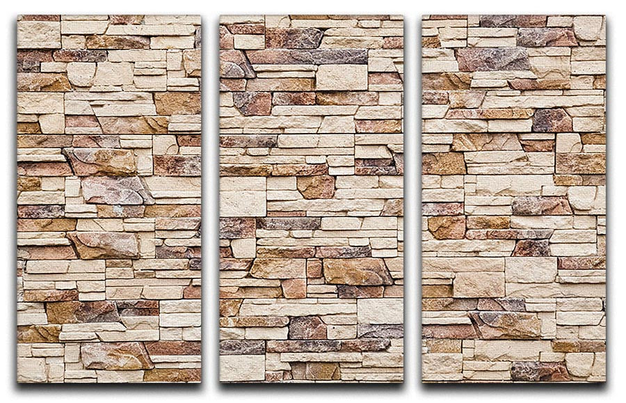 Brick wall 3 Split Panel Canvas Print - Canvas Art Rocks - 1
