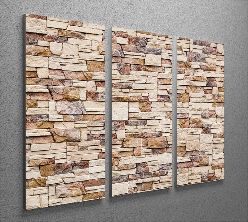 Brick wall 3 Split Panel Canvas Print - Canvas Art Rocks - 2