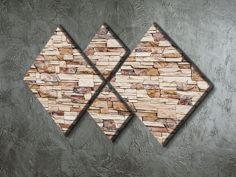Brick wall 4 Square Multi Panel Canvas - Canvas Art Rocks - 2