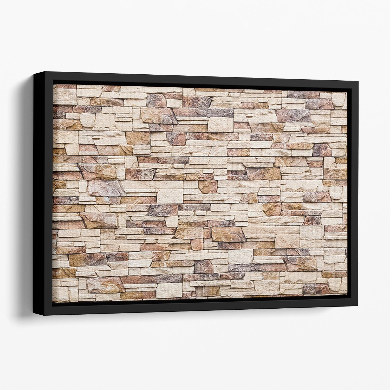 Brick wall Floating Framed Canvas - Canvas Art Rocks - 1