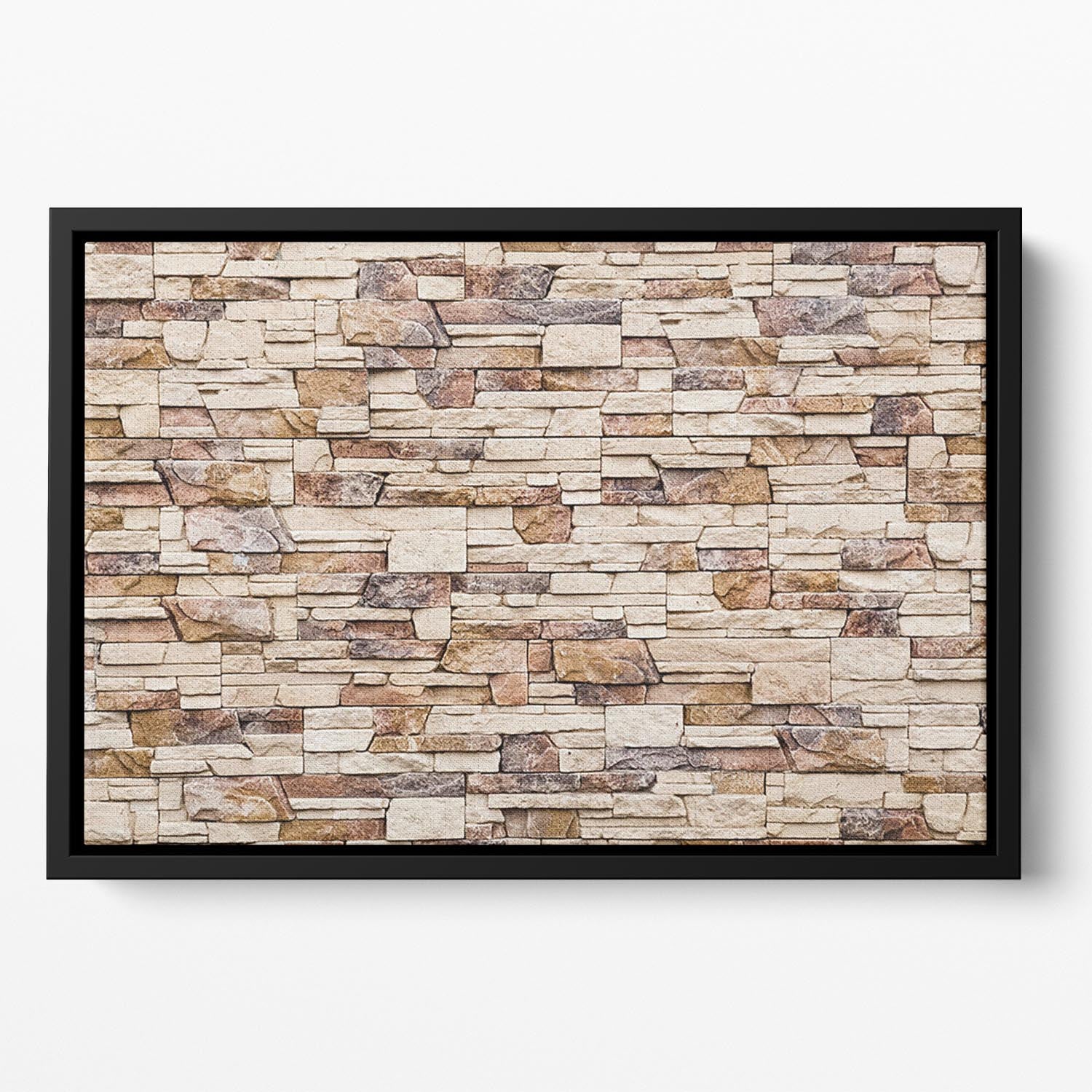 Brick wall Floating Framed Canvas - Canvas Art Rocks - 2