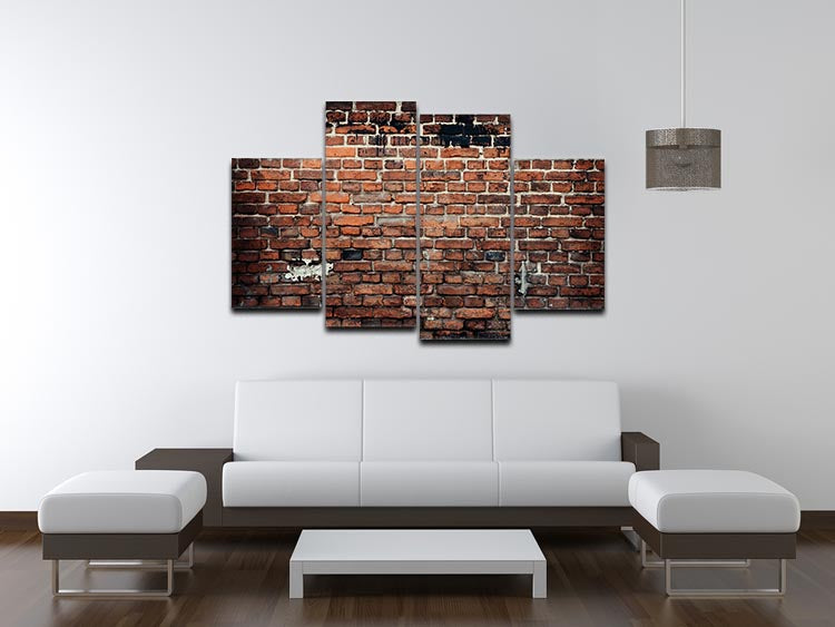 Brick wall background 4 Split Panel Canvas - Canvas Art Rocks - 3