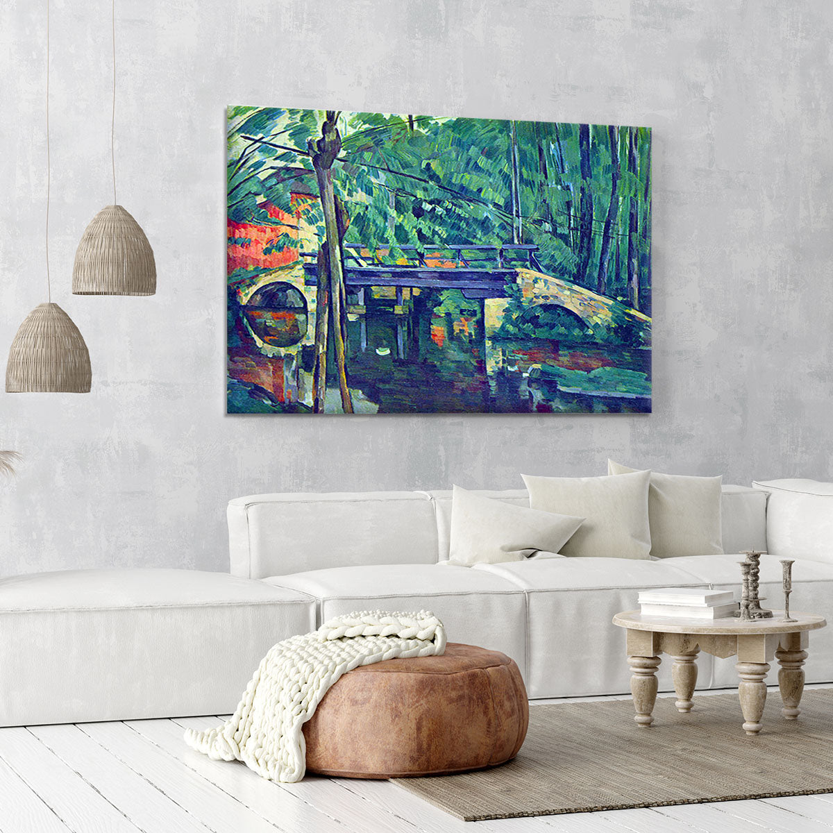 Bridge in the forest by Cezanne Canvas Print or Poster - Canvas Art Rocks - 6