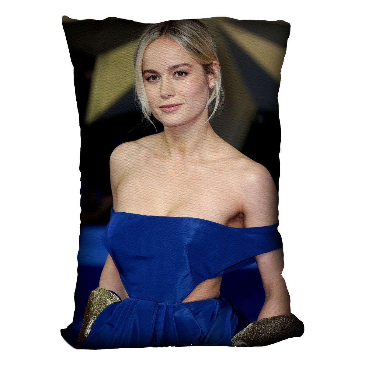 Brie Larson in blue Cushion