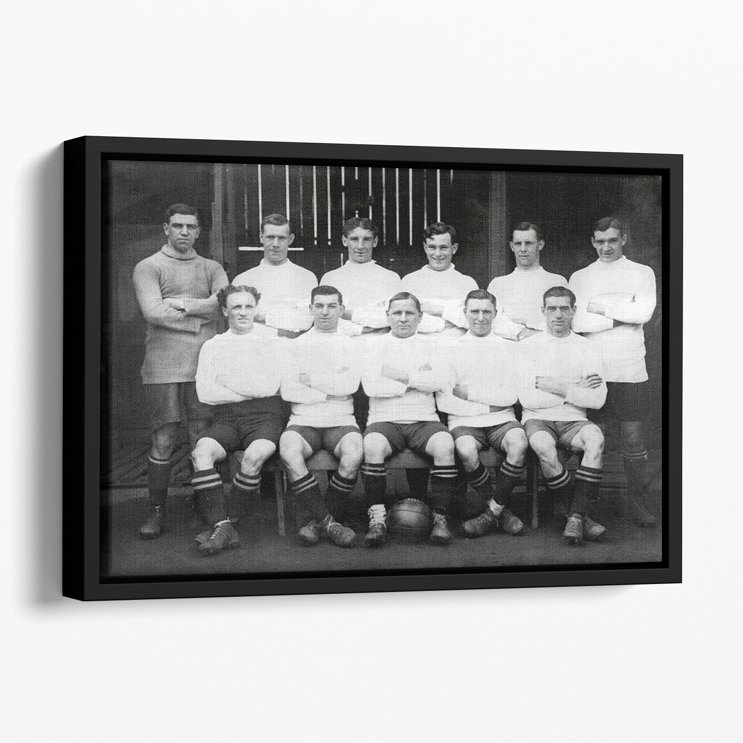 Bristol City Football Club Team Photo 1927 Floating Framed Canvas - Canvas Art Rocks - 1
