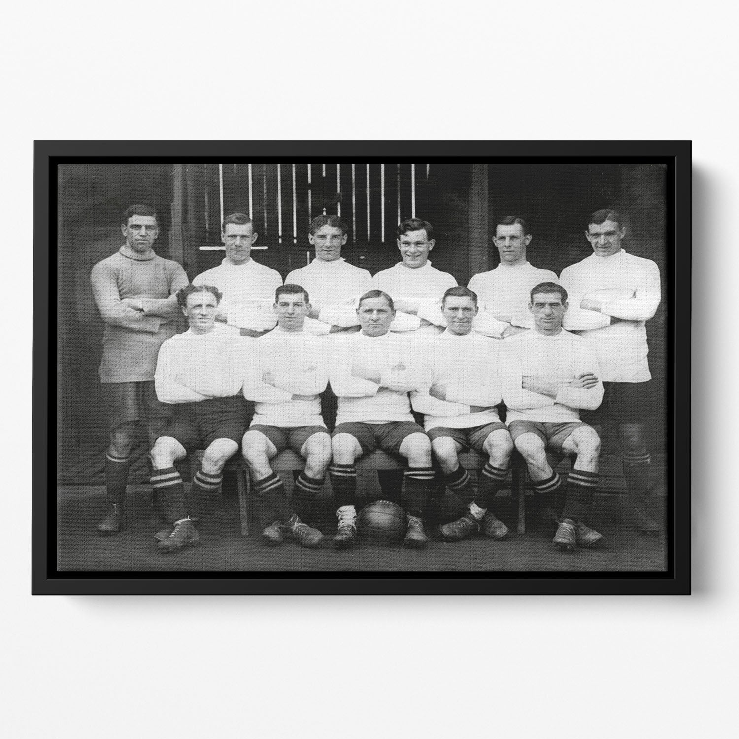 Bristol City Football Club Team Photo 1927 Floating Framed Canvas - Canvas Art Rocks - 2