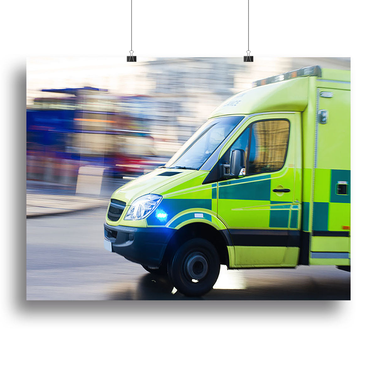 British ambulance in motion blur Canvas Print or Poster - Canvas Art Rocks - 2
