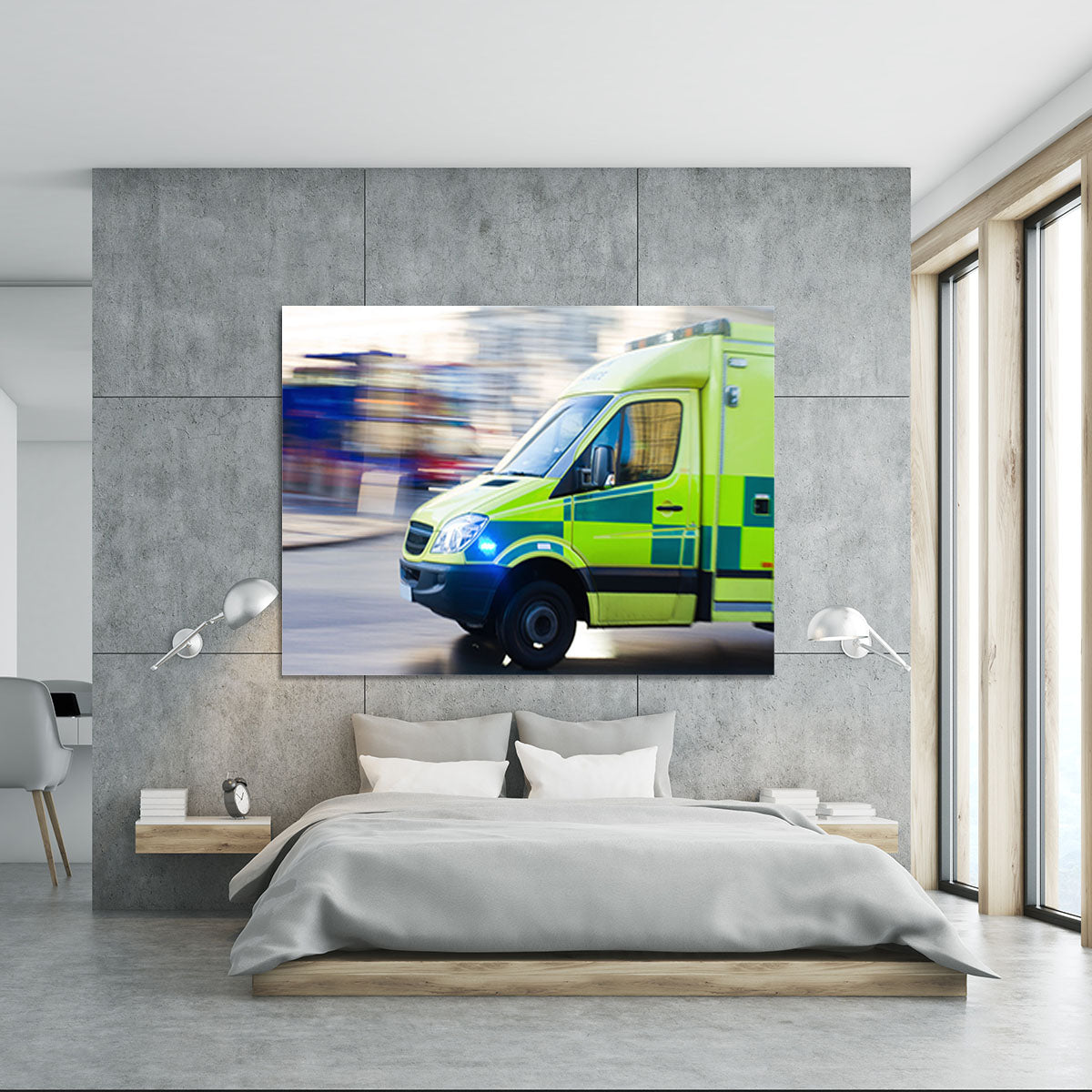 British ambulance in motion blur Canvas Print or Poster - Canvas Art Rocks - 5
